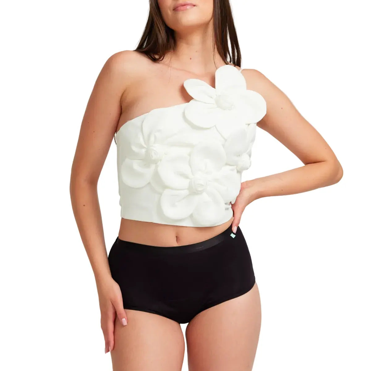 Chiloti menstruali adolescente, din bumbac organic hipoalergenic, negri, Nova femiekostore