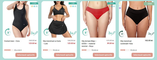 Costume de baie menstruale potrivite pentru toate femeile