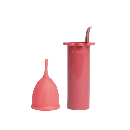 Cupă menstruala Safe & Aplicator | Roz