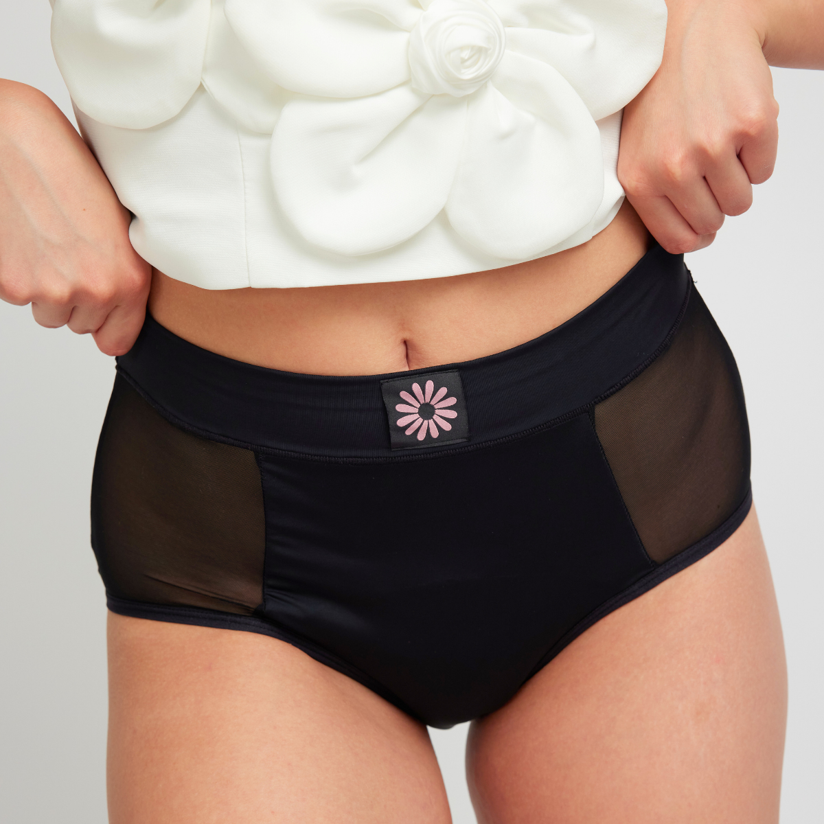 Nanna | Chiloți Menstruali | Talie înaltă | Negru