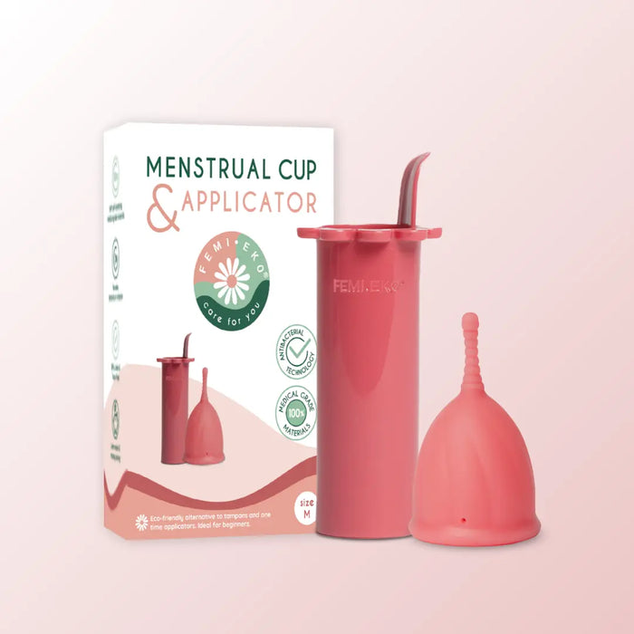 Cupă menstruală Safe & Aplicator — FemiEko
