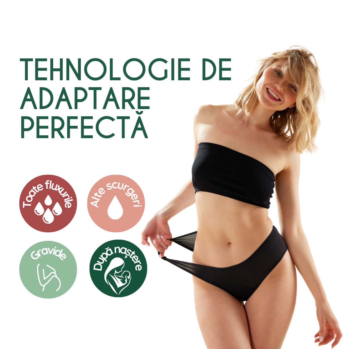 Flexi | Chiloți menstruali | Mărime 4-in-1 | Negru