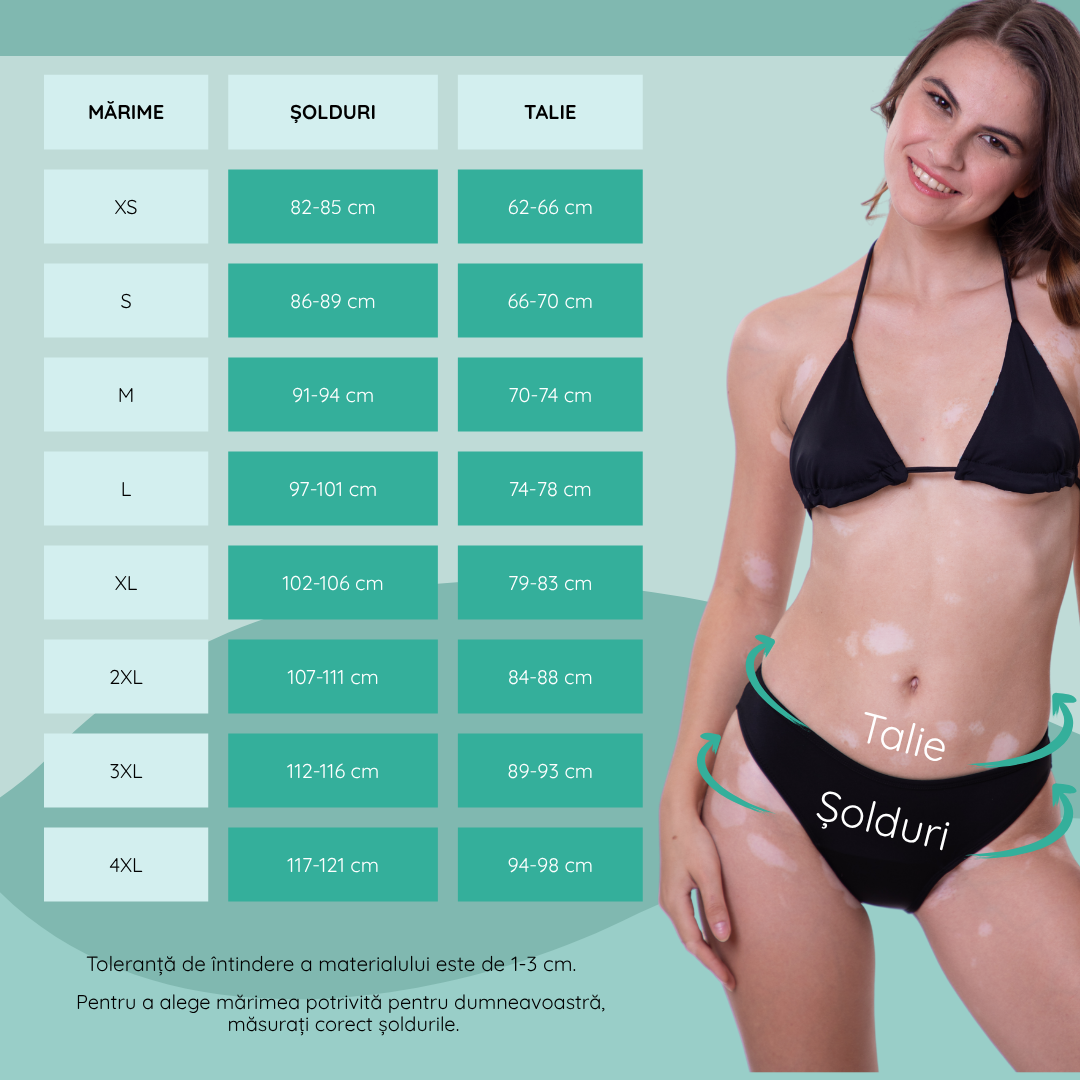 Maja | Bikini menstruali pentru înot | Negru | UV30+