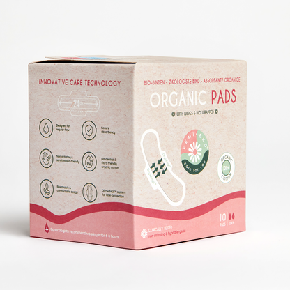 Absorbante cu aripioare din bumbac organic | Ultra Day | 10 buc