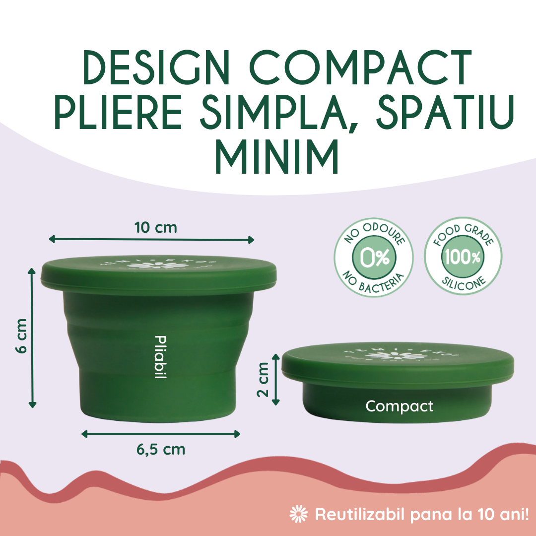 recipient sterilizare femieko pliabil, compact si usor de transportat in calatorii