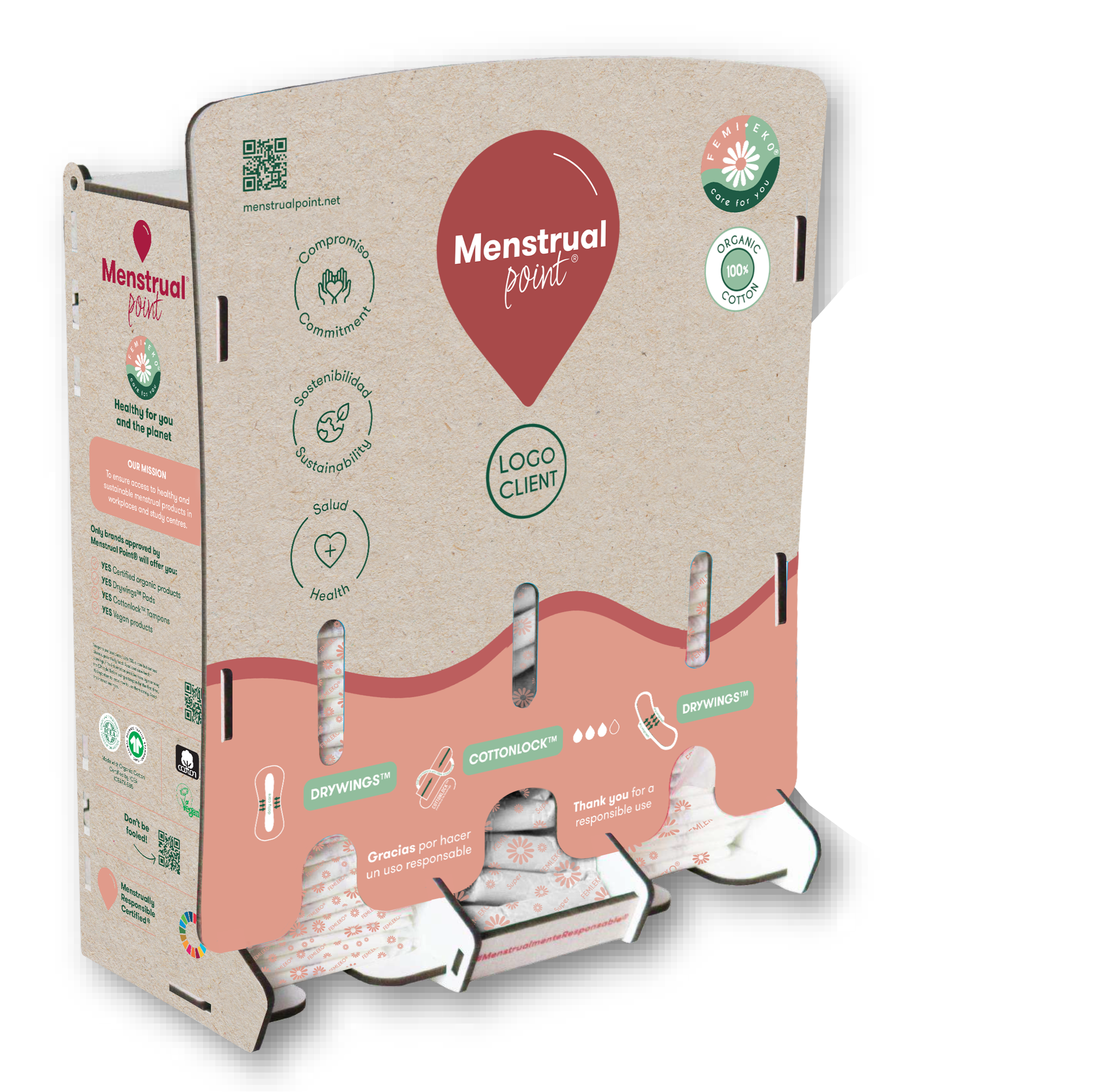 Dispenser menstrual Corporate – Ideal pentru instituții, școli și companii