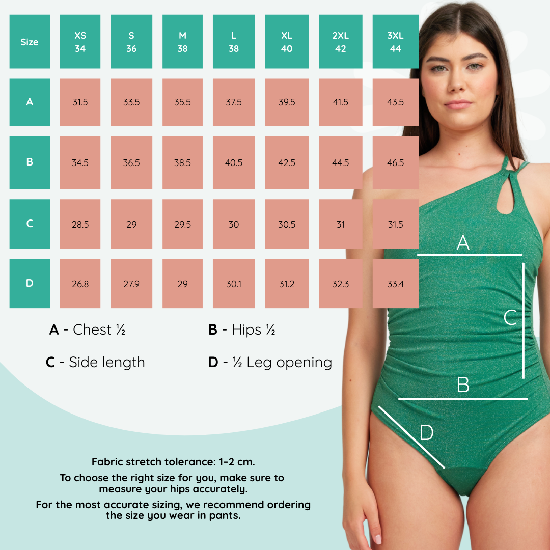 Eva | Costum de baie menstrual | Verde