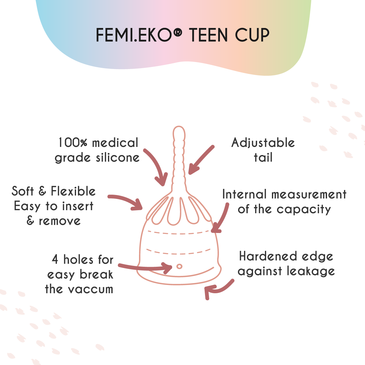 Cupă menstruală | Mărimea XS | Adolescente | Powder