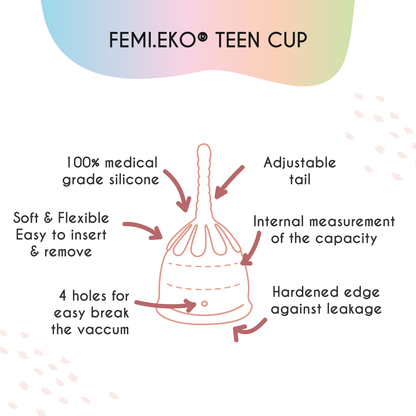 Cupă menstruală | Mărimea XS | Adolescente | Powder