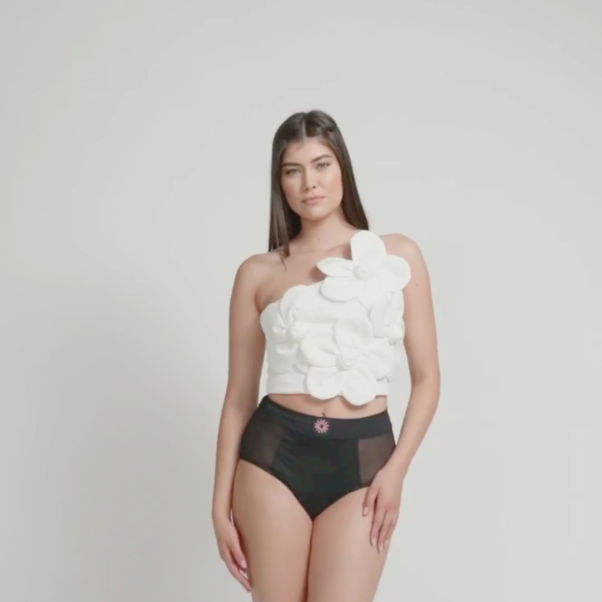 Încărcă videoclipul: Nanna | Chiloți Menstruali | Talie înaltă | Negru