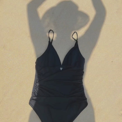 Inga | Costum de baie menstrual | Negru | UV30+