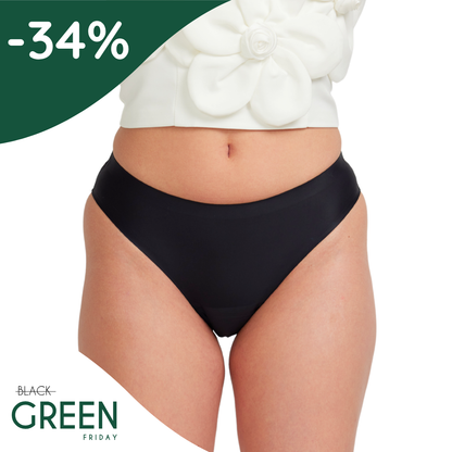 Seamless | Chiloți menstruali | Negru | Moderat zi