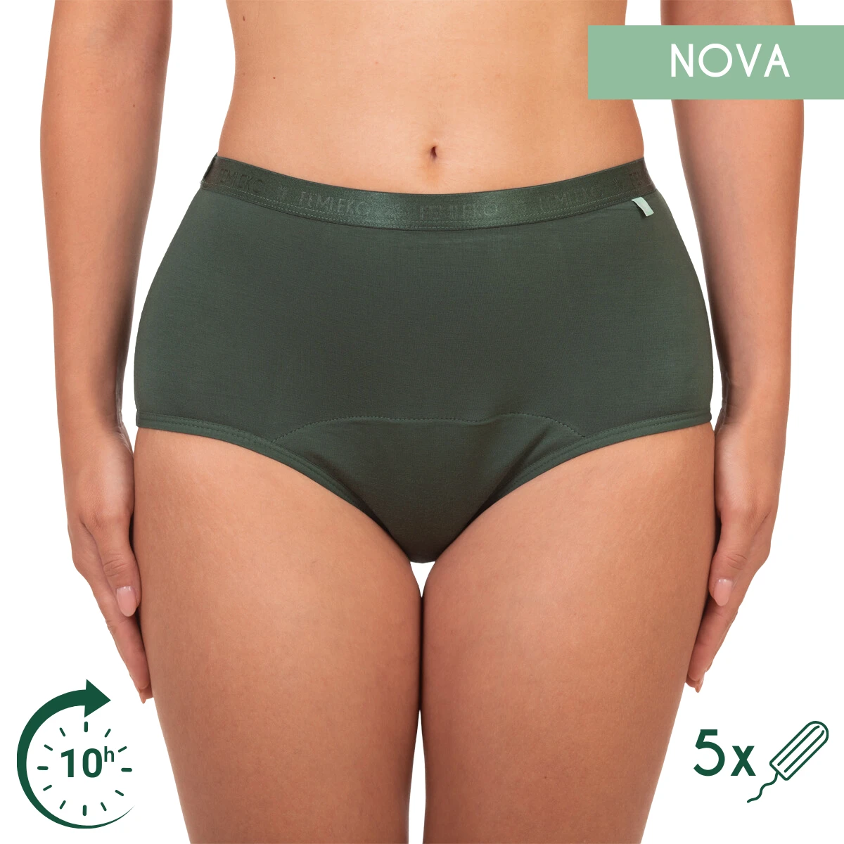 Chiloți menstruali clasici Nova, cu suprafata absorbanta full - absorbție super abundentă XL